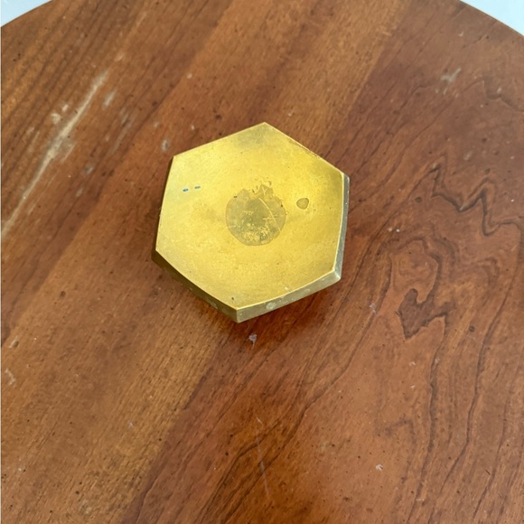 Vintage Brass Pillar Candle Holder Gold - Picture 3 of 7